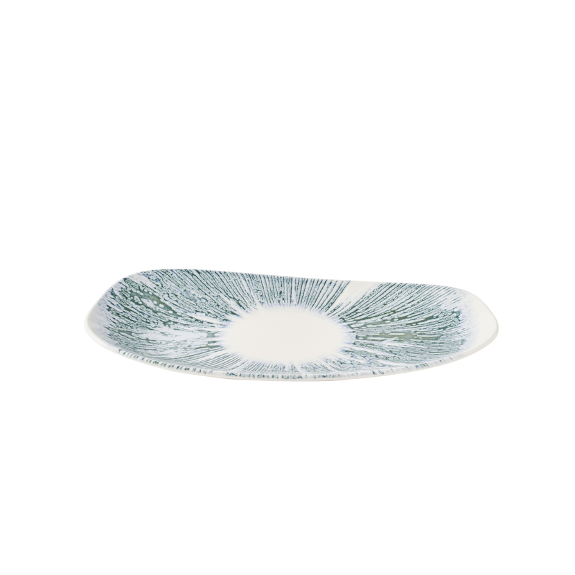 Lyra Blue Opal Organic Oblong Plate 35 x 18,5 cm 6/box