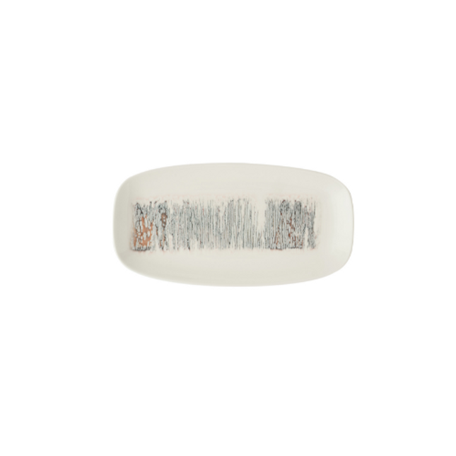 Churchill Lyra Pink Oblong Plate 29,8 x 15,3 cm – set van 12 elegante rechthoekige borden in een zachte roze tint, perfect voor het serveren van diverse gerechten in een verfijnde horeca-omgeving.