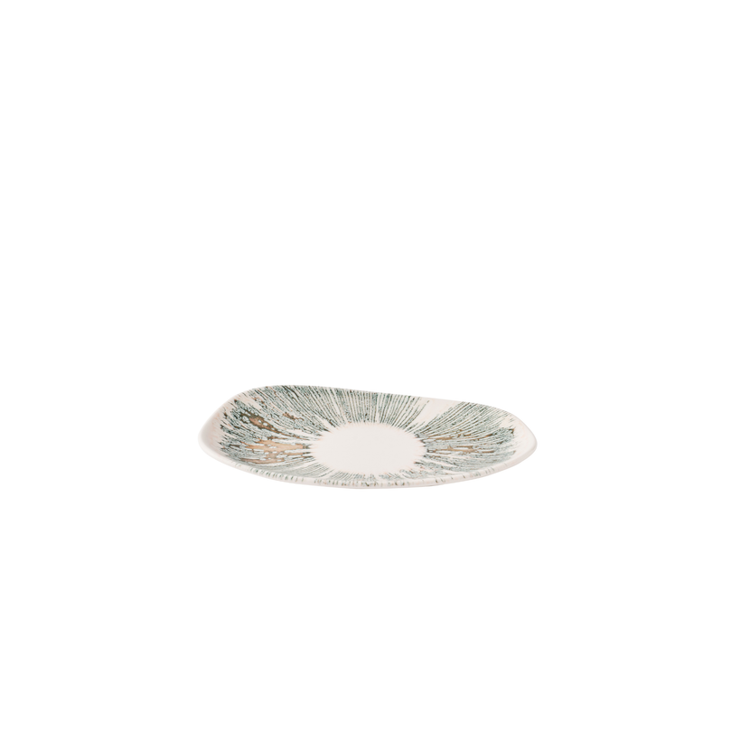 Lyra Pink Opal Organic Oblong Plate 22 x 13 cm 12/box