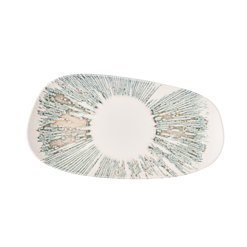 Lyra Pink Opal Organic Oblong Plate 35 x 18.5 cm 6/box