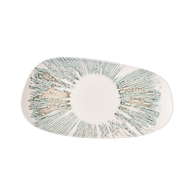 Lyra Pink Opal Organic Oblong Plate 35 x 18.5 cm 6/box