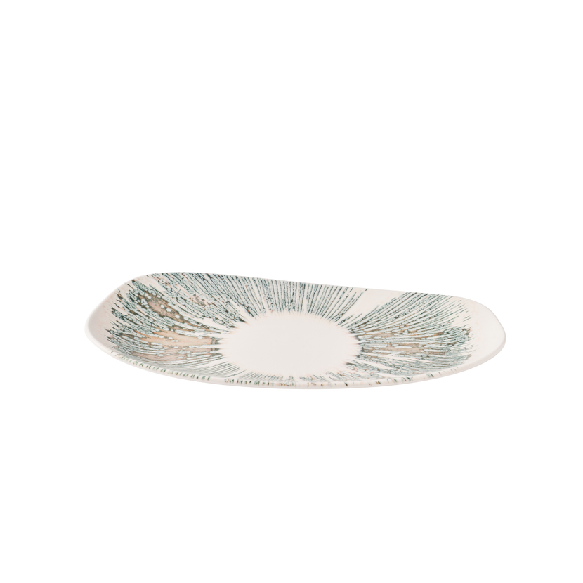 Lyra Pink Opal Organic Oblong Plate 35 x 18.5 cm 6/box