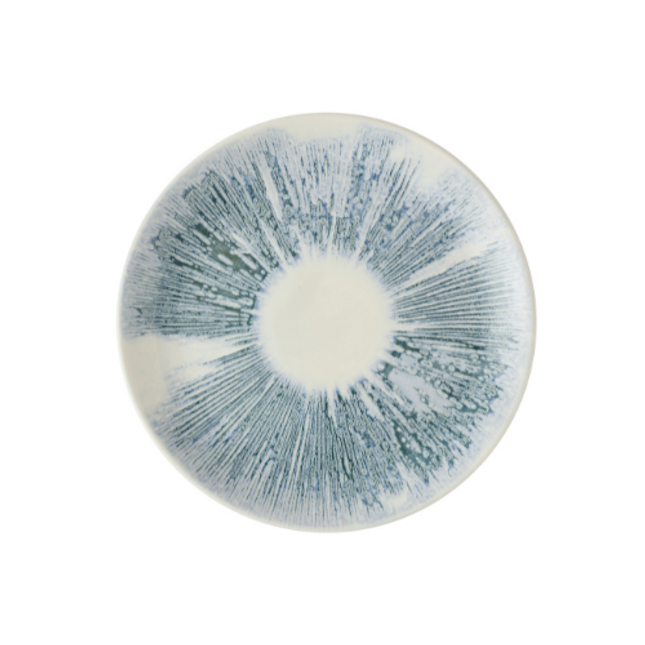 Lyra Blue Evolve Coupe Plate 28,8cm, set van 12, premium Churchill porselein bord met elegante blauwe kleur, ideaal voor horeca.