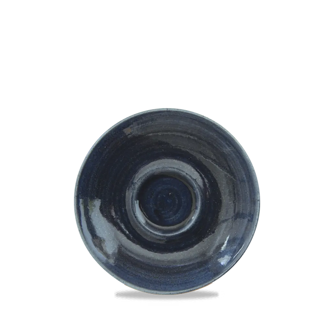 Monochrome Mist Blue Cappuccino Saucer 16cm 12/box