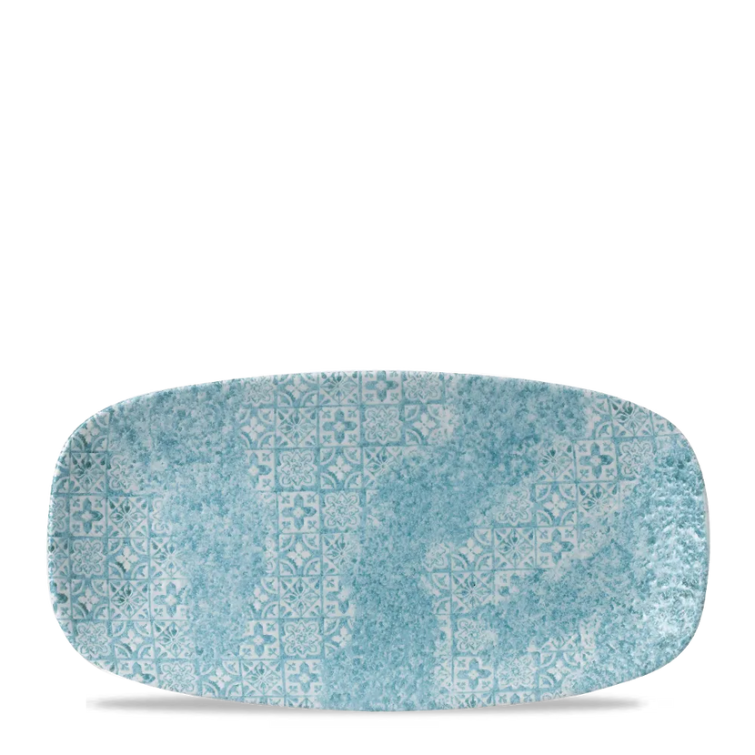 Aquamarine Med Tiles Chefs Oblong Plate 11 3/4X6" 12/box