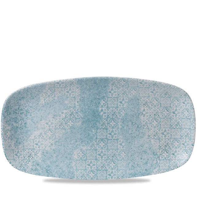 Aquamarine Med Tiles Chefs Oblong Plate 6/box