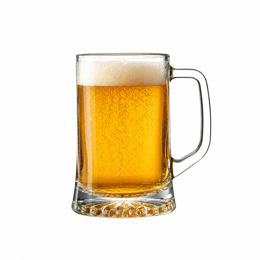 Onis Maxim bierpul 500 ml – stevige glazen bierpul met oor voor de horeca