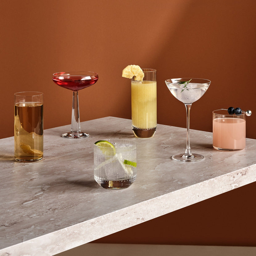 Nude Big Top highball glas 340 ml – modern designglas voor cocktails en frisdrank – set van 6 – APS Glass & Bar Supply

