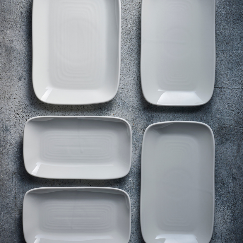 White Natural Deep Tray 26 x 15 cm 6/box