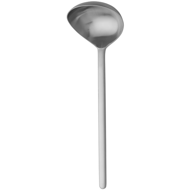 Sola New Dutch Satin soeplepel 28,8 cm – roestvrij staal met satijnen afwerking, perfect voor professioneel serveren van soep en stoofgerechten in de horeca.