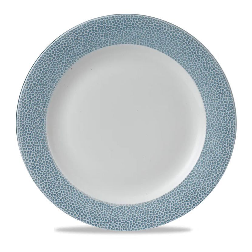 Isla Spinwash Ocean Blue Profile Wide Rim Plate 30cm 12/box