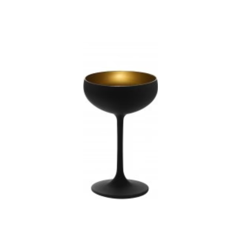 Olympic matt-black Champagne Saucer Gold 230 ml 6/box