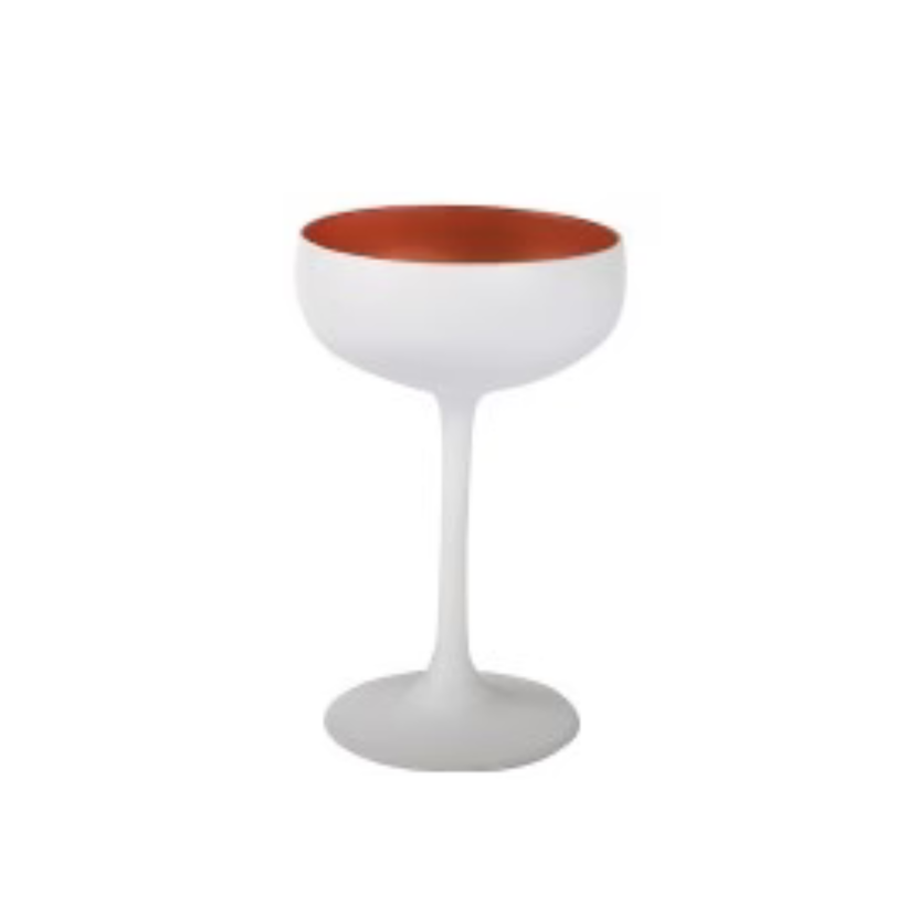Olympic matt-white Champagne Saucer Bronze 230 ml 6/box