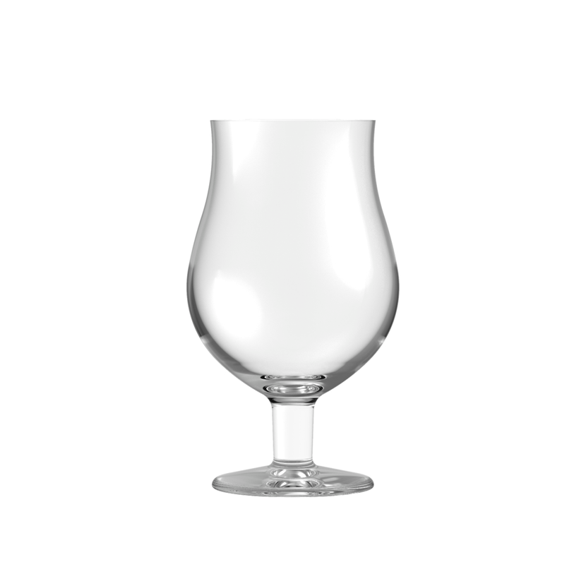 Onis Bruges bierglas 400 ml op voet voor Belgisch speciaalbier – transparant glas, doos van 6