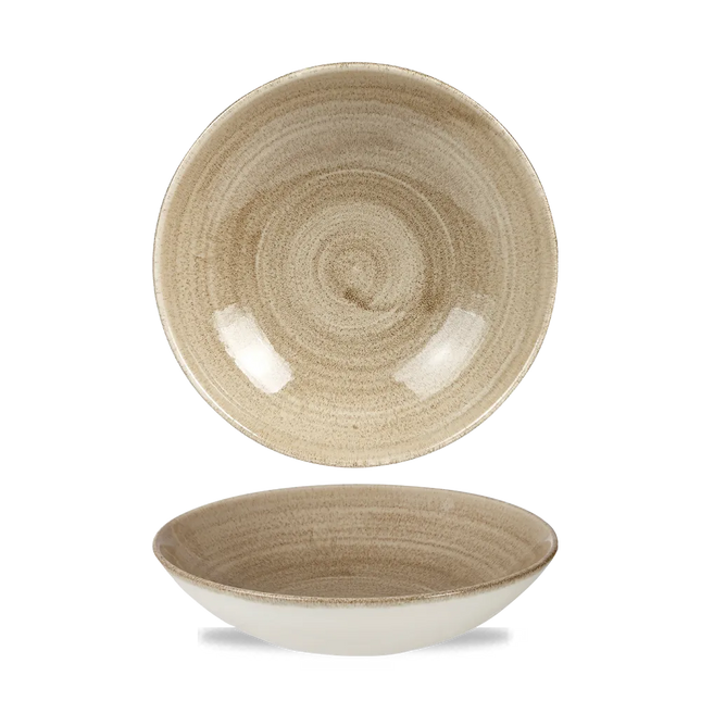 Stonecast Patina Antique Taupe Evolve Coupe Bowl 18cm 12/bo