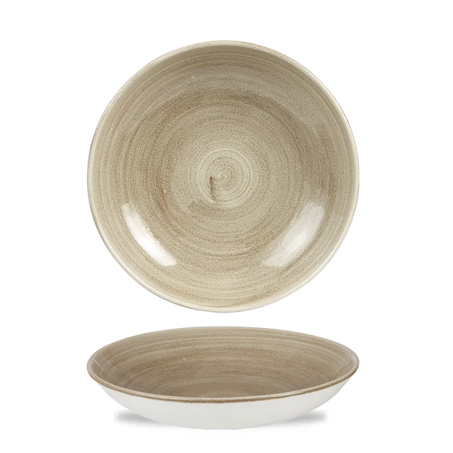 Stonecast Patina Antique Taupe Evolve Coupe Bowl 25cm 12/bo