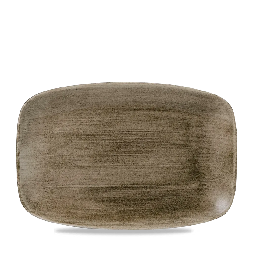 Stonecast Patina Antique Taupe Oblong Chefs Plate 12 X 7 4/5