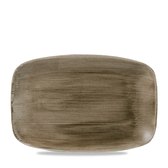 Stonecast Patina Antique Taupe Oblong Chefs Plate 30x19.9cm