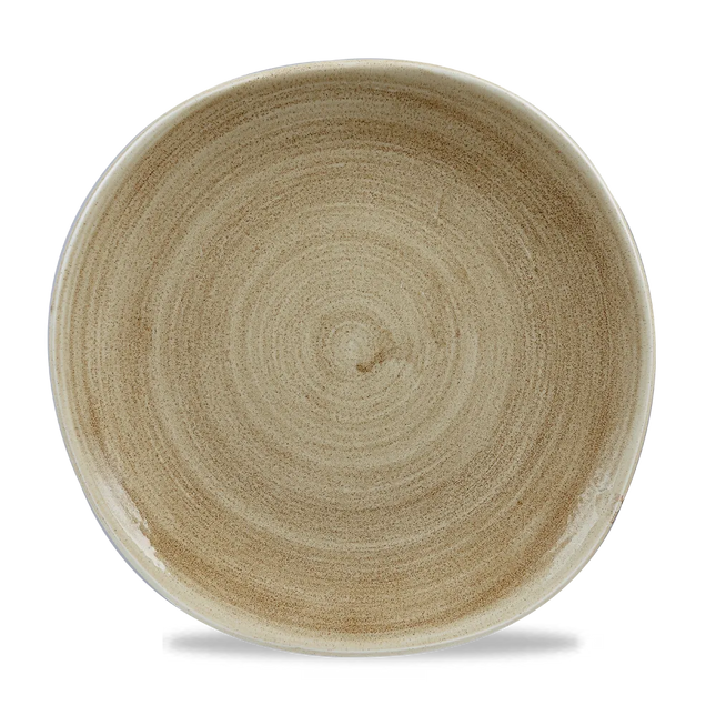 Stonecast Patina Antique Taupe Round Trace Plate 26.4cm 12/