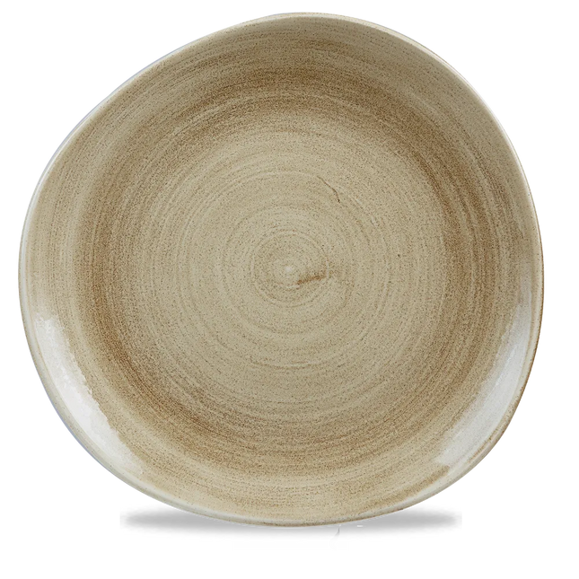 Stonecast Patina Antique Taupe Round Trace Plate 28.6cm 12/