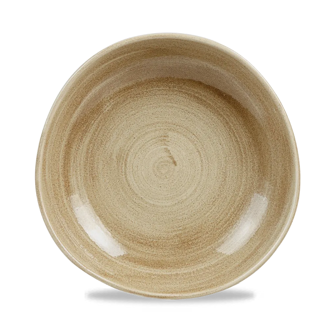 Stonecast Patina Antique Taupe Round Trace Bowl 25.5cm 12/b