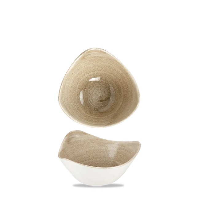 Stonecast Patina Antique Taupe Triangular Bowl 15cm 12/box