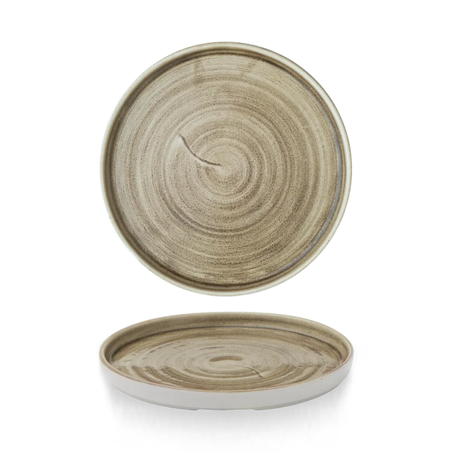 Stonecast Patina Antique Taupe Walled Plate 21 cm 6/box