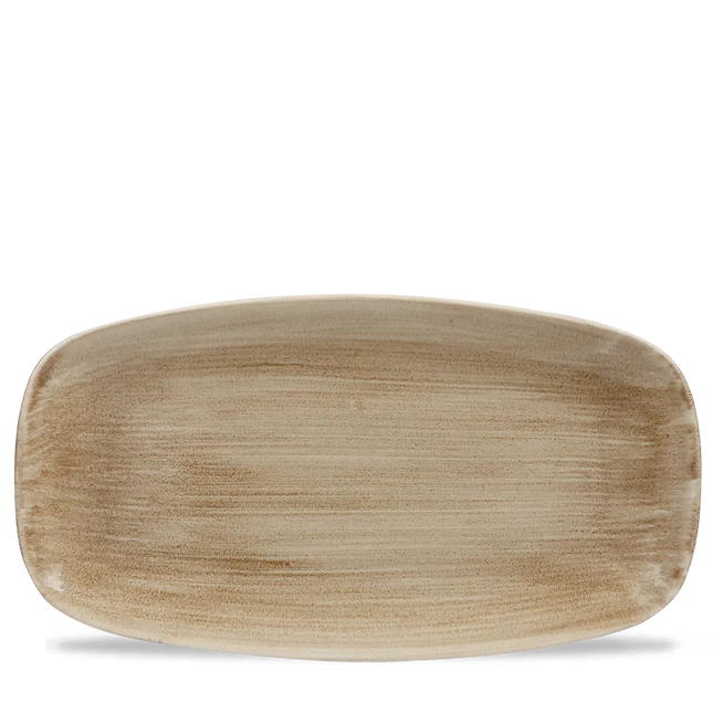 Stonecast Patina Antique Taupe Chefs Oblong Plate 35.5x18.9c