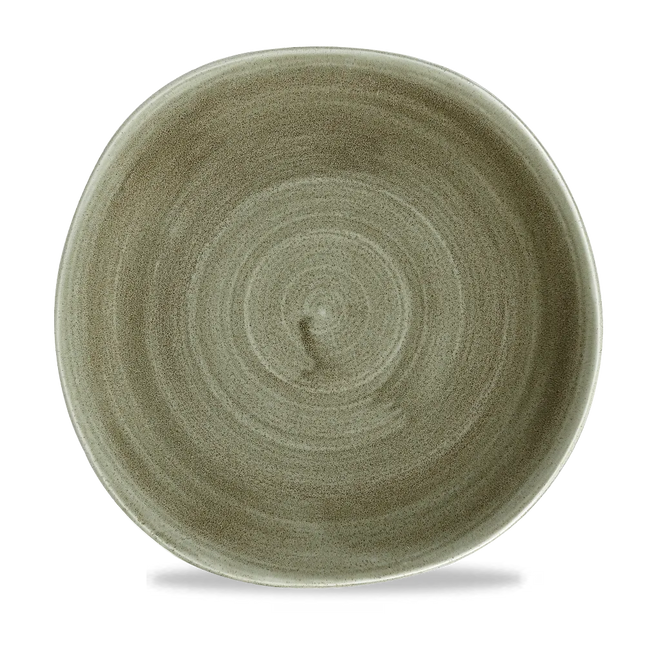 Stonecast Patina Green Round Trace Plate 26.4cm 12/box