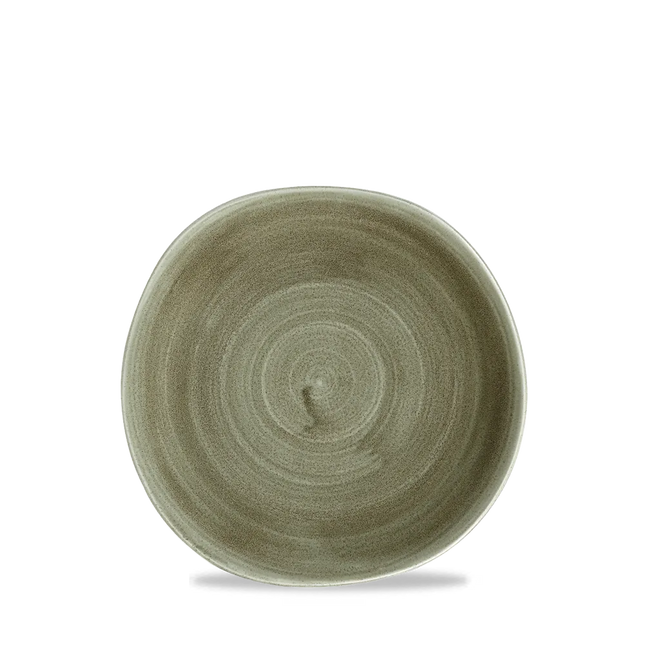 Stonecast Patina Green Round Trace Plate 18.6cm 12/box
