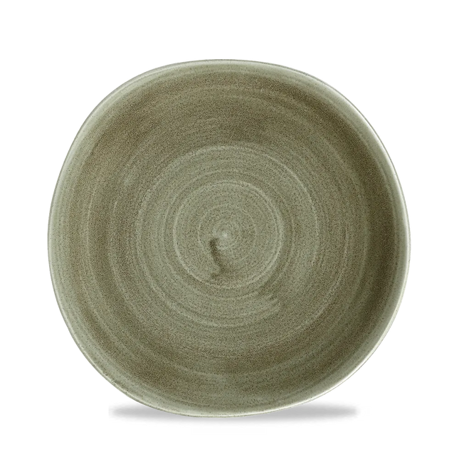 Stonecast Patina Green Round Trace Plate21cm 12/box