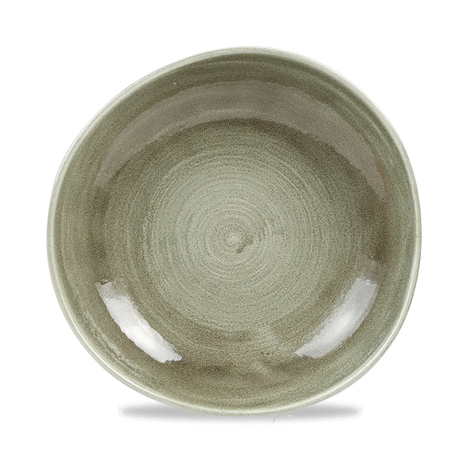 Stonecast Patina Green Round Trace Bowl 25.5cm 12/box