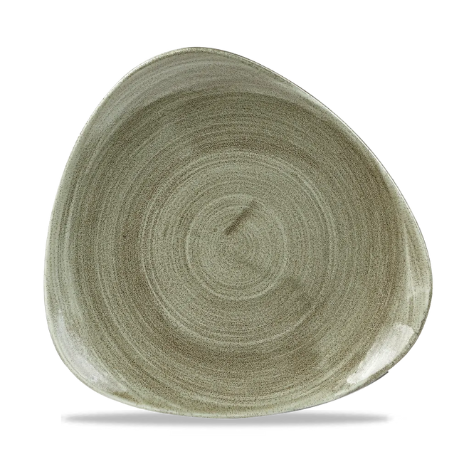 Stonecast Patina Burnished Green Lotus Plate 25cm 12/box