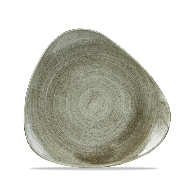 Stonecast Patina Burnished Green Lotus Plate 20cm 12/box