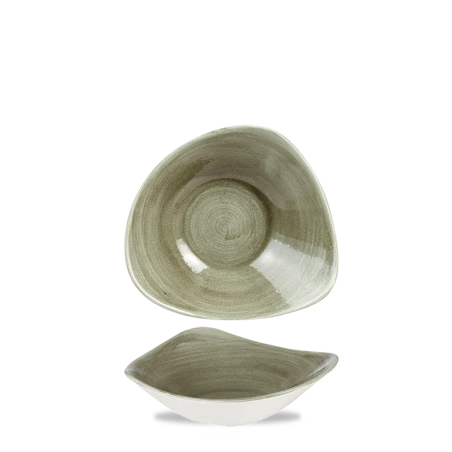 Stonecast Patina Burnished Green Lotus Bowl 18cm 12/box