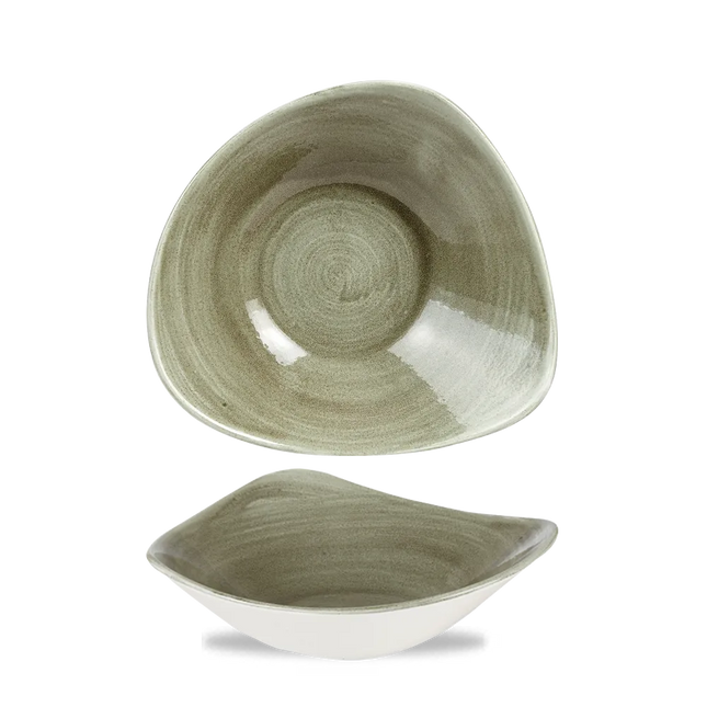 Stonecast Patina Burnished Green Lotus Bowl 24cm 12/box