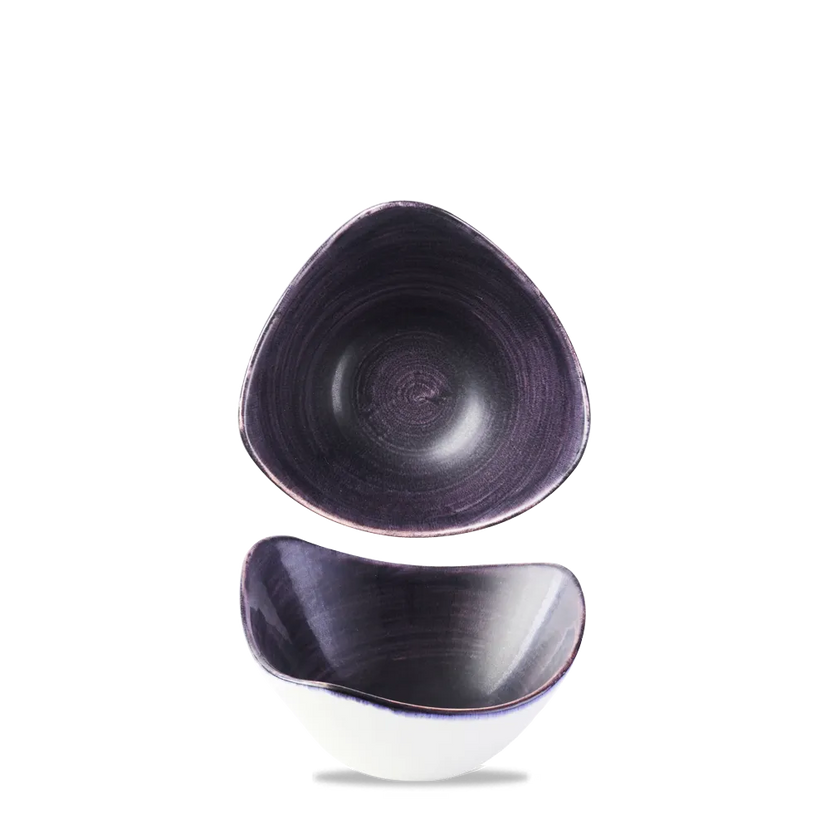Stonecast Patina Deep Purple Triangular Bowl 15.3cm 12/box