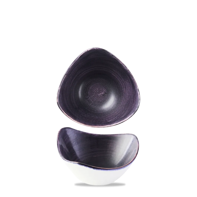 Stonecast Patina Deep Purple Triangular Bowl 15.3cm 12/box