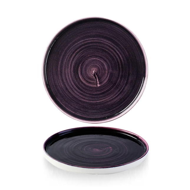 Stonecast Patina Deep Purple Walled Plate 21cm 6/box