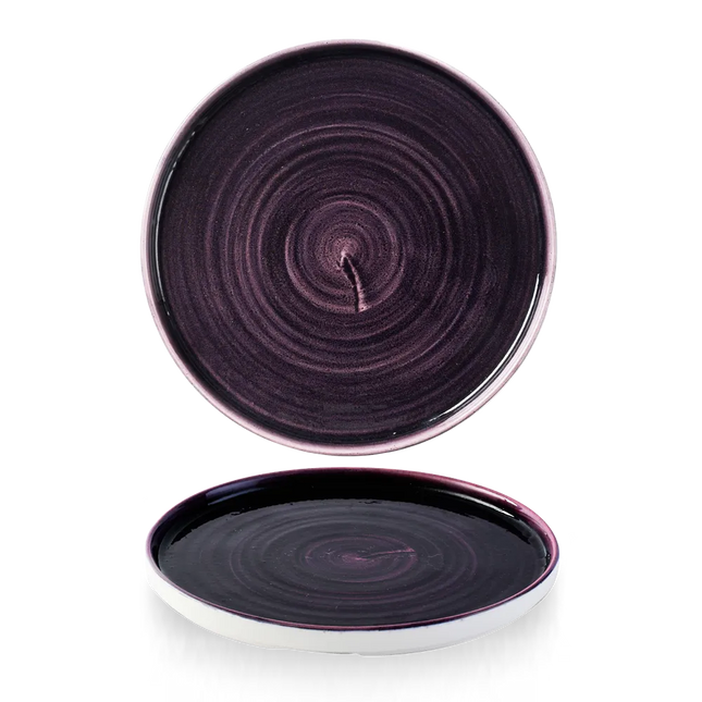 Stonecast Patina Deep Purple Walled Plate 26cm 6/box