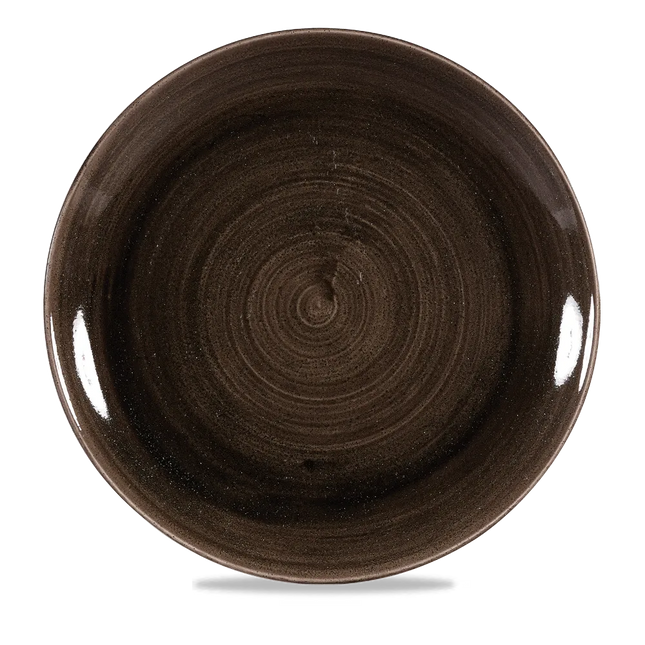 Stonecast Patina Iron Black Coupe Evolve Plate 32.4cm 6/box