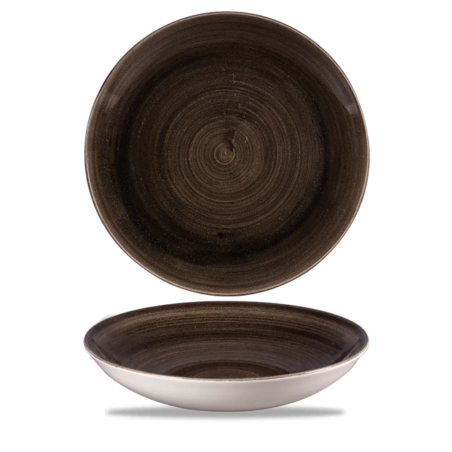 Stonecast Patina Iron Black Evolve Coupe Bowl 25cm 12/box