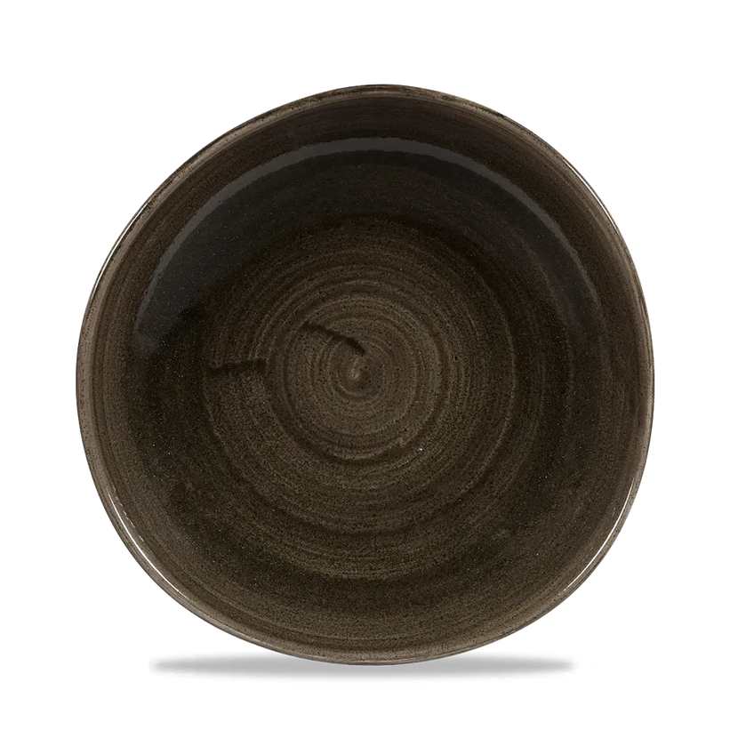 Stonecast Patina Iron Black Round Trace Plate 10 3/8" 12/box