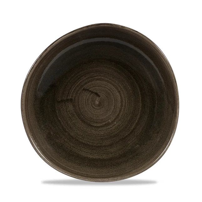 Stonecast Patina Iron Black Round Trace Plate 26.4cm 12/box