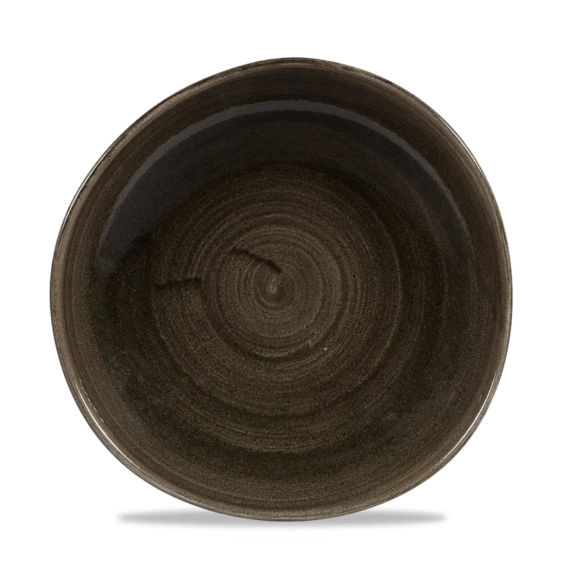 Stonecast Patina Iron Black Round Trace Plate 11 1/4" 12/box
