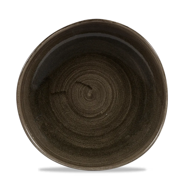 Stonecast Patina Iron Black Round Trace Plate 28.6cm 12/box