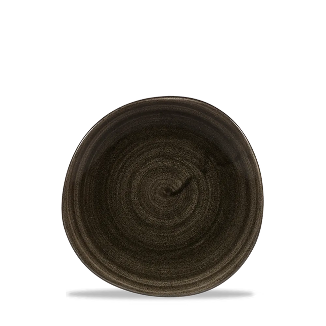 Stonecast Patina Iron Black Round Trace Plate 18.6cm 12/box