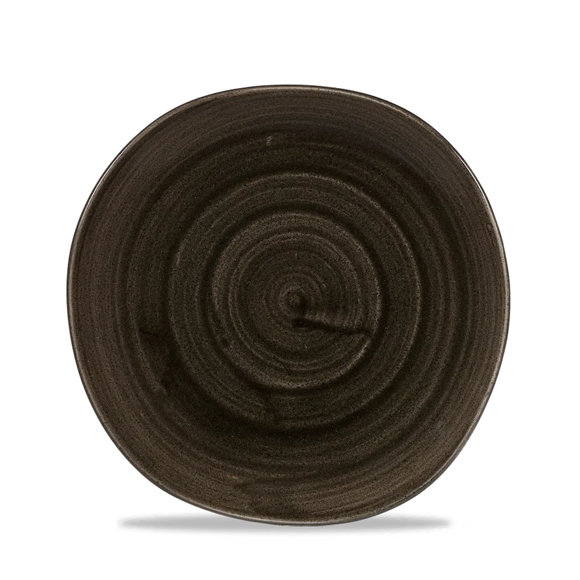 Stonecast Patina Iron Black Round Trace Plate 8 1/4" 12/box