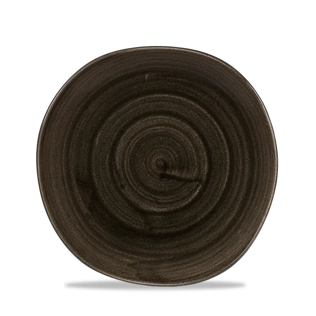 Stonecast Patina Iron Black Round Trace Plate21cm 12/box