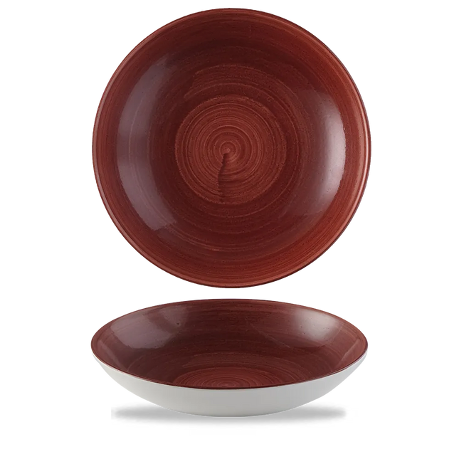 Stonecast Patina Red Rust Evolve Coupe Bowl 12/box